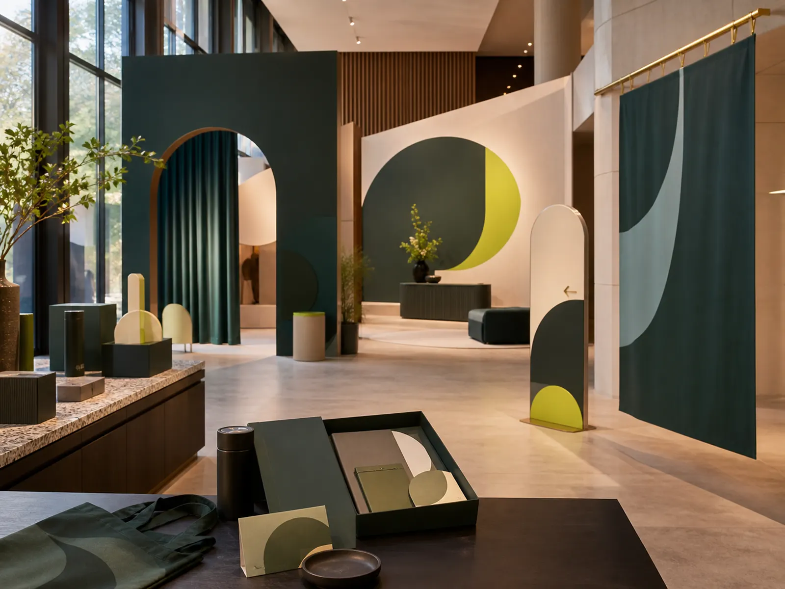 Conceptual illustration of branded environments and experiences