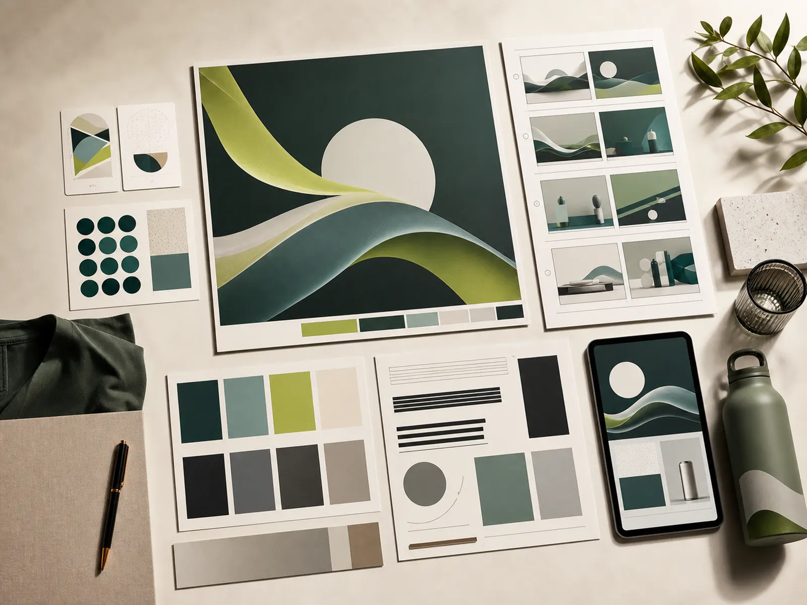 Conceptual illustration of brand strategy and campaign development